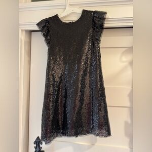 Tahari Black Sequin Formal Kids Dress